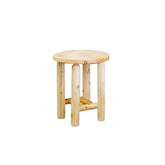 Round Log End Table
